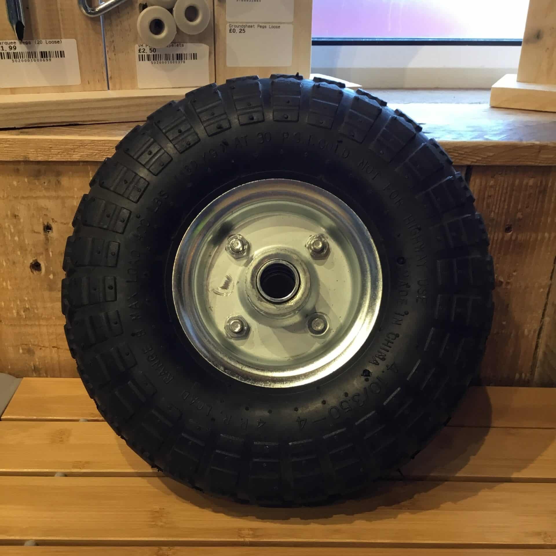 Spare pneumatic jockey wheel