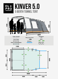 OLPRO - Kinver 5.0 - 5 Berth Tent | OL220