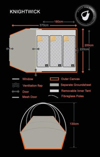 OLPRO - Knightwick 3.0 - 3 Berth Tent | OL140S