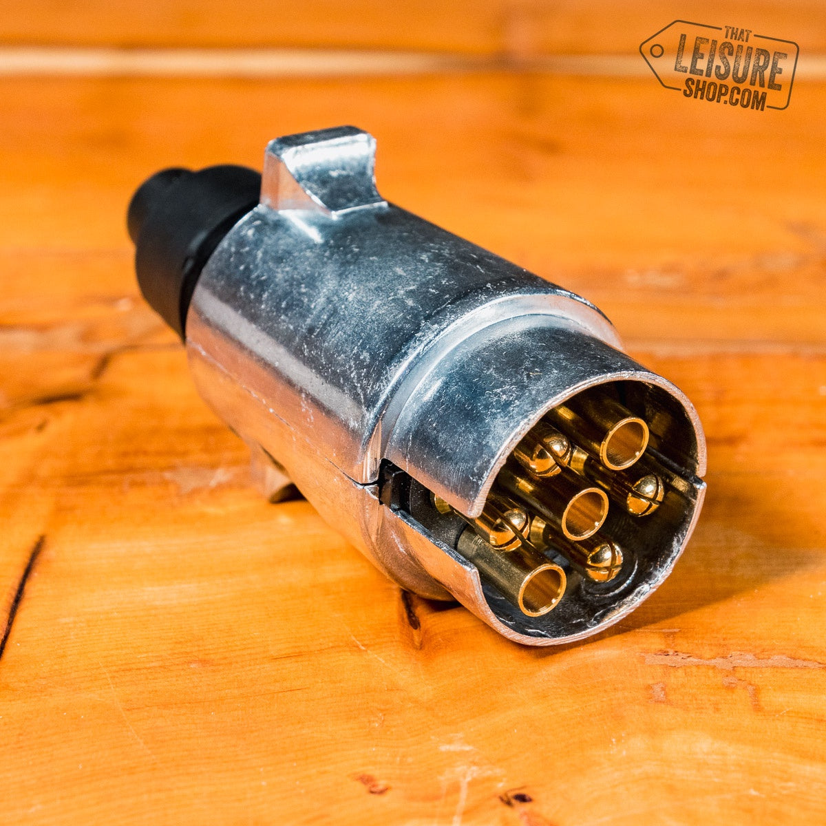 Maypole caravan electric 7 pin aluminium plug with brass pins MP24B