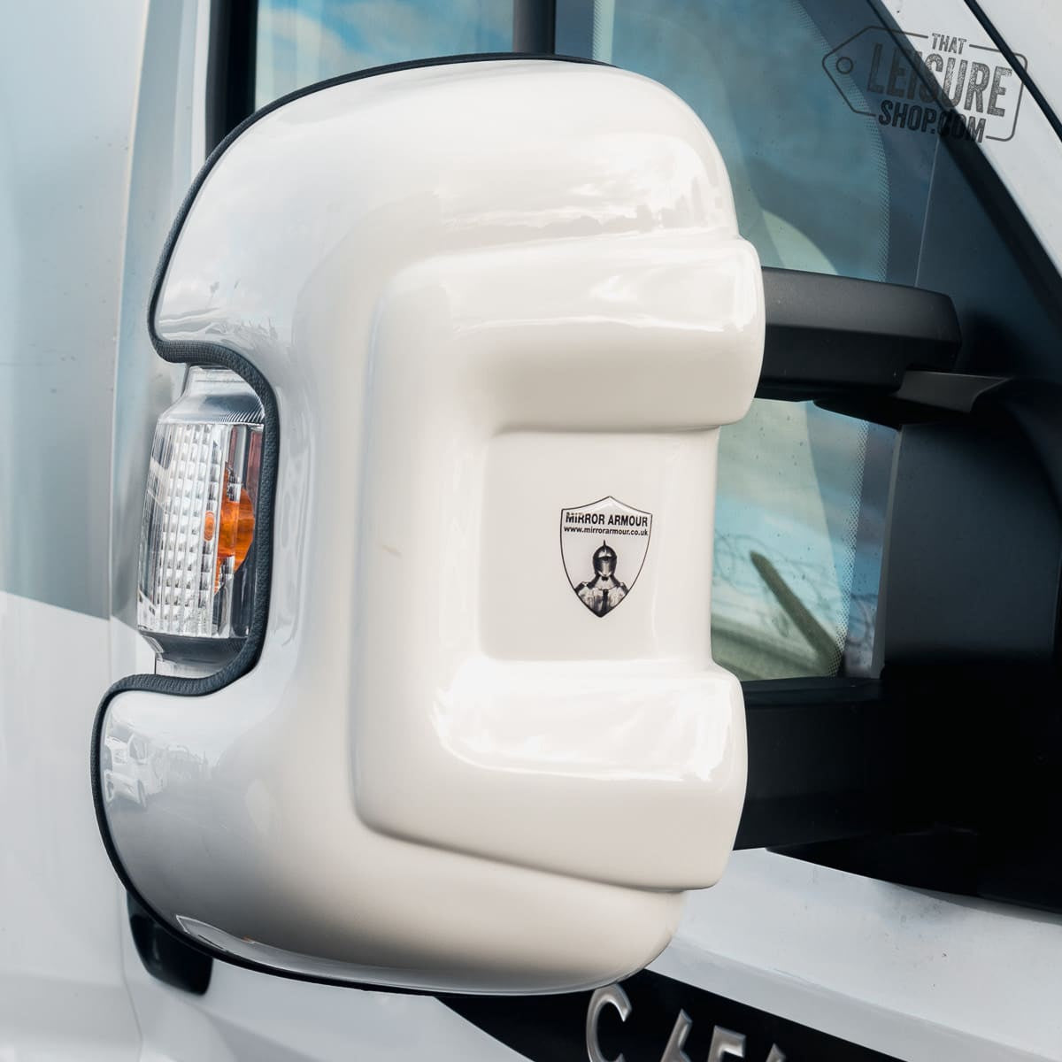 Mirror guards long arm - Fiat Ducato (white) by Mirror Armour
