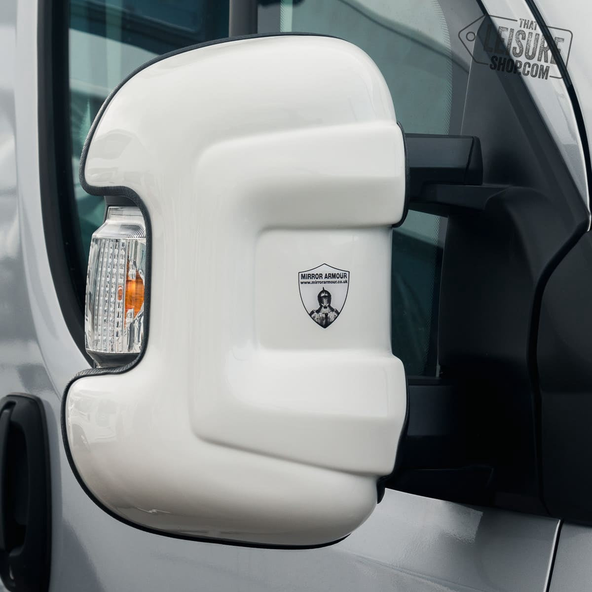 Mirror guards short arm - Fiat Ducato panel van (white) by Mirror Armour