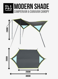 OLPRO - Modern Shade Campervan Canopy - Lime | OS109
