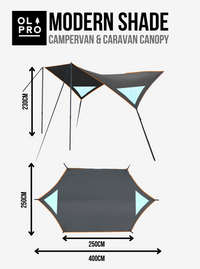 OLPRO - Modern Shade Campervan Canopy - Orange | OS104