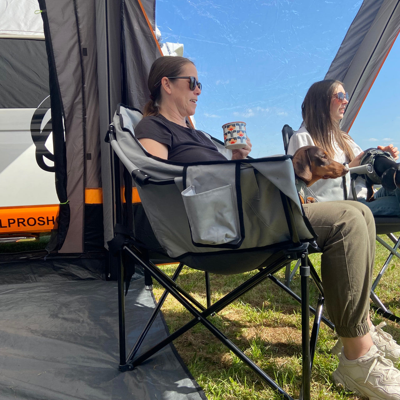 OLPRO - Olympus XL Camping Chair Grey and Charcoal | FU103