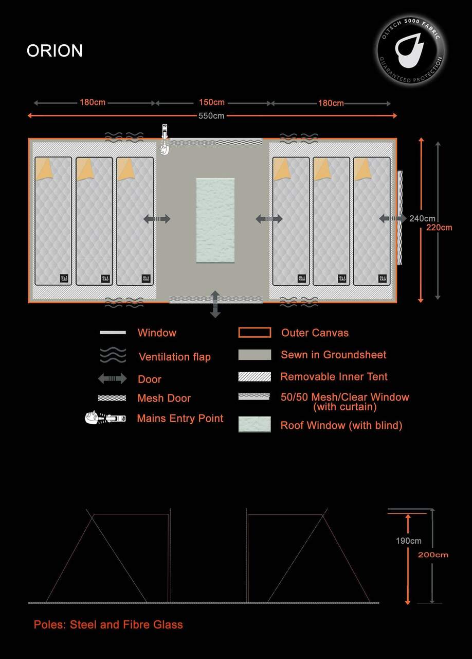 OLPRO - Orion 6 Berth Tent | OL1171