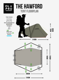 OLPRO - Hawford Lightweight - 2 Berth Tent (Ripstop) | OL213