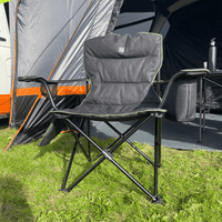 OLPRO - Henwick Padded Folding Camp Chair Black & Green | FU108