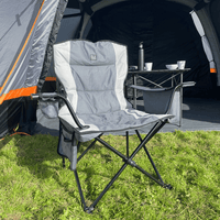 OLPRO - Henwick Padded Folding Camp Chair - Grey & Charcoal | FU107