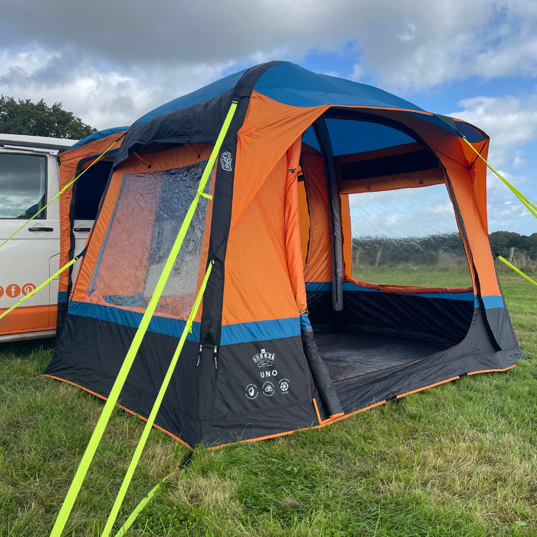 OLPRO - Uno Breeze® v2 Campervan Awning Blue and Grey | OB119