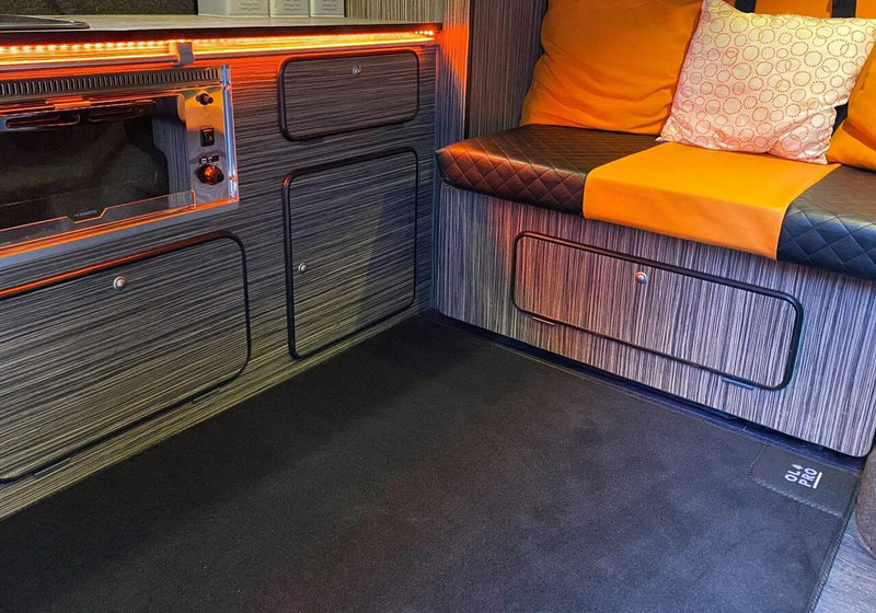 OLPRO - Black Rear Campervan Living Area Carpet - 1000mm x 1200mm | OM11