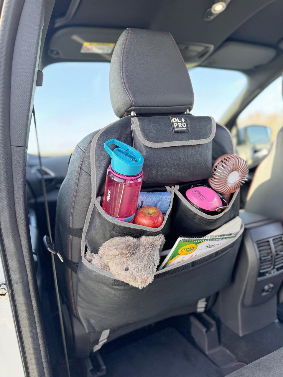 OLPRO - Rear Single Seat Storage Organiser - Grey | OL644