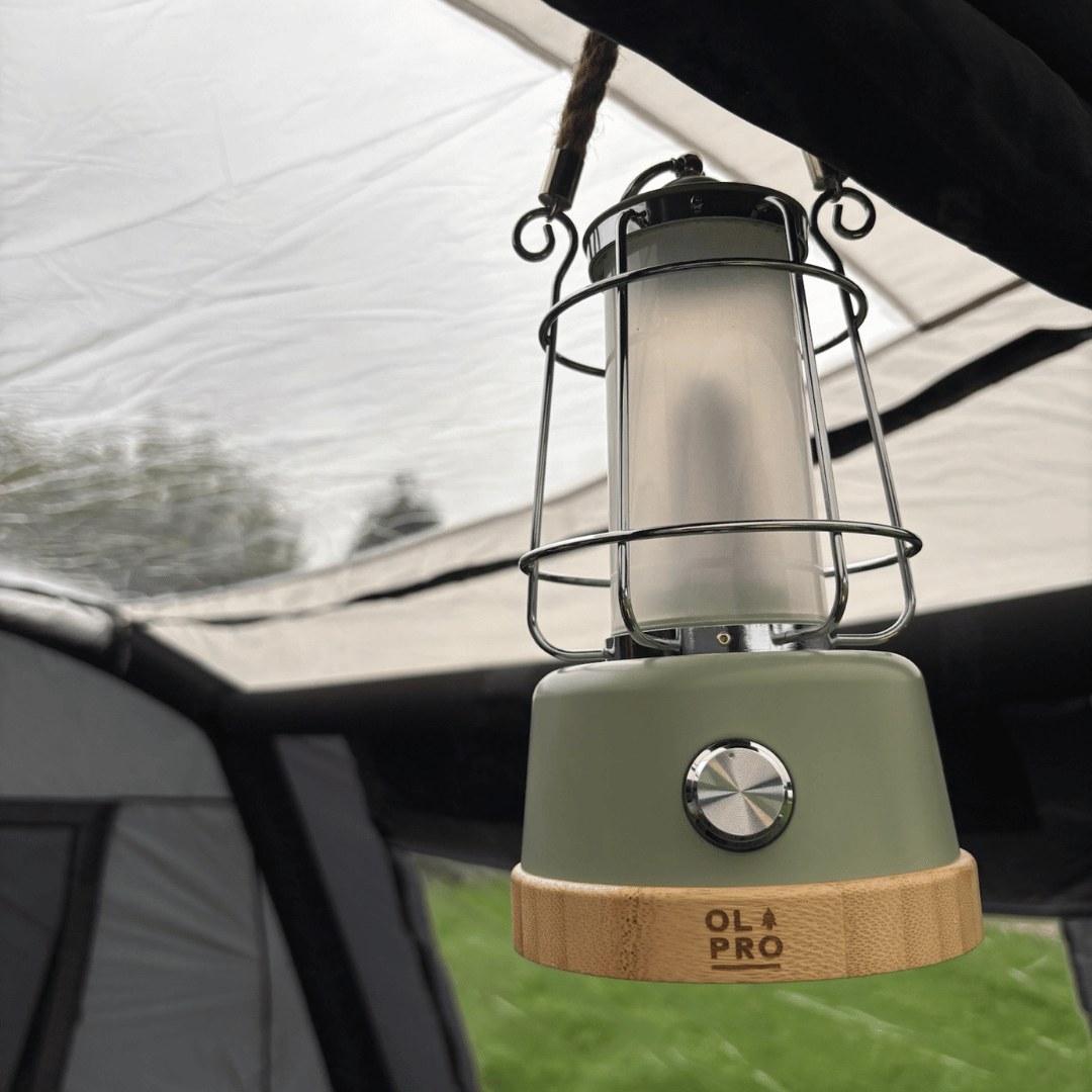 OLPRO - Retro Dimmable Lantern - Sage Green | OL574