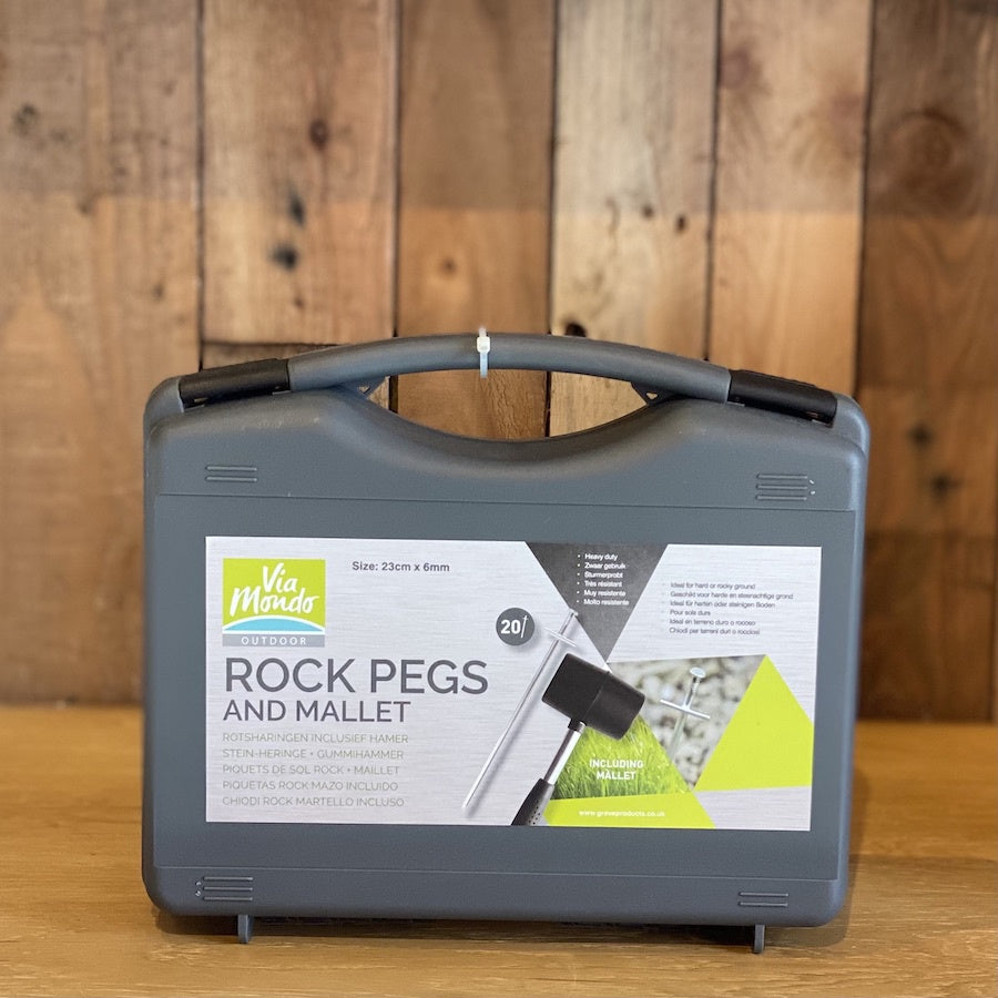 Via Mondo - Rock tent pegs and mallet