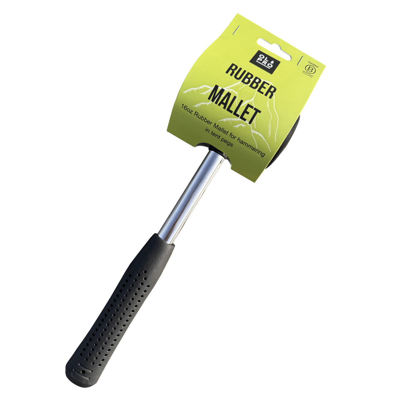 OLPRO - Rubber Camping Mallet 16oz Steel Shaft | OL525