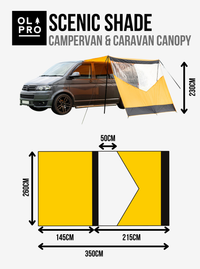 OLPRO - Scenic Shade Campervan Canopy with PVC Window | OS107