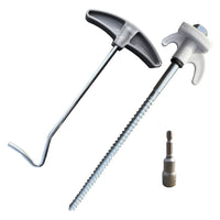 OLPRO - Screw in Hard Ground Rock Pegs Peg With 20pcs Adaptor and Peg Puller | OL516