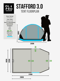 OLPRO - Stafford 3.0 - 3 Berth Tent | ED102