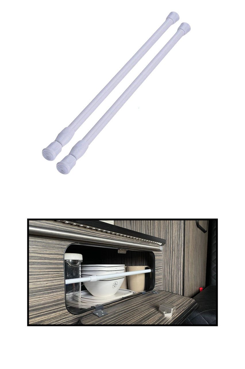 OLPRO - Telescopic Cupboard & Fridge Storage Bars 41-71cm Pack of Two | OL509