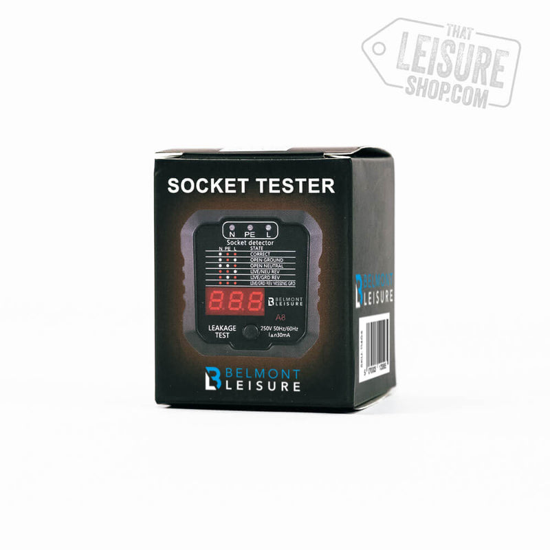 Belmont Leisure - Mains Socket Tester with Reverse Polarity UK 240v 50/60Hz