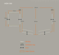 OLPRO - View 300 Caravan Inflatable Porch Awning With Porch Extension | OB124