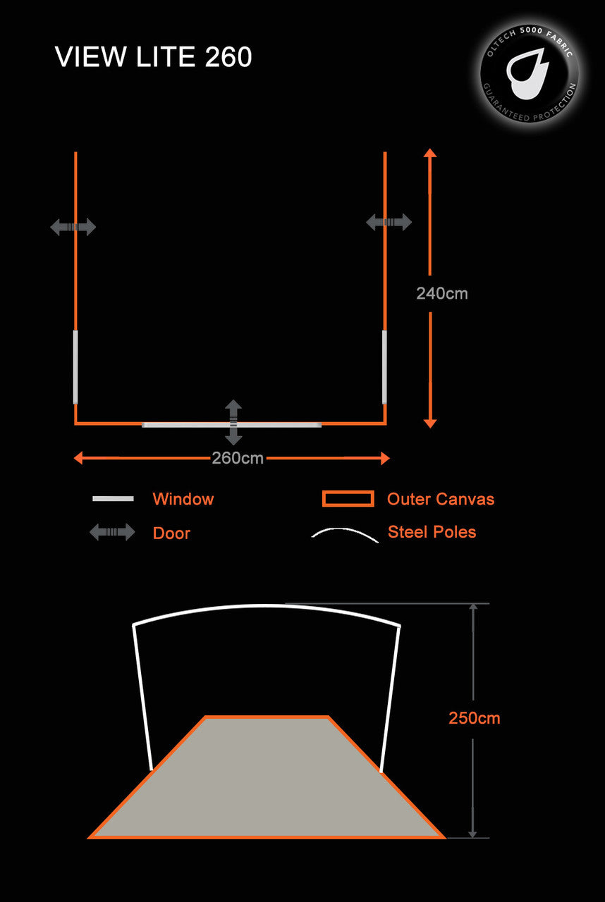 OLPRO - View Lite 260 Caravan Awning | OL206