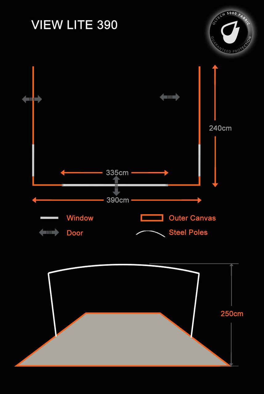 OLPRO - View Lite 390 Caravan Awning | OL207