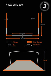 OLPRO - View Lite 390 Caravan Awning | OL207
