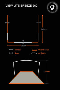 OLPRO - View Lite Breeze® 260 Caravan Awning | OL208