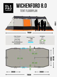 OLPRO - Wichenford 8.0 - 8 Berth Tent | OL214